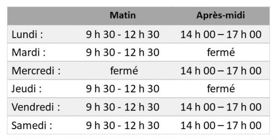 horaires dec CDL